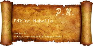 Pánt Mabella névjegykártya
